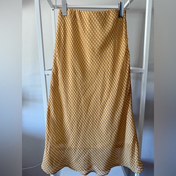 Dresses & Skirts - Cotton On Mustard Checkered Maxi Skirt